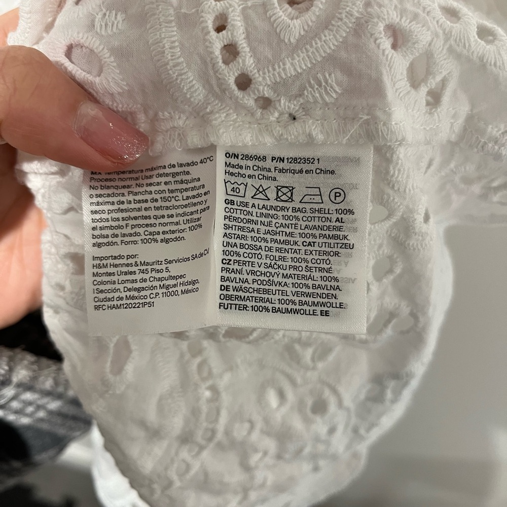 H&M White Eyelet Sleeveless Mini Dress - Picture 5 of 8